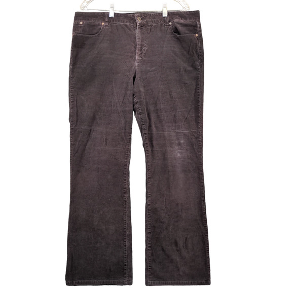 Talbots Women's Curvy Corduroy Jeans Brown Plus Size 16 5-Pocket - Picture 1 of 15